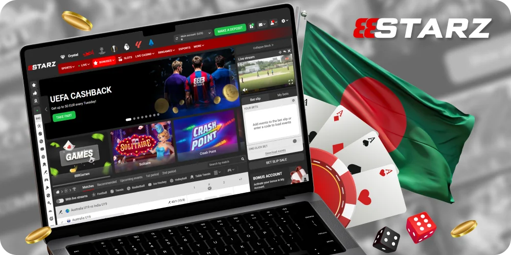 Play casino games using legal casino in Bangladesh 888starz